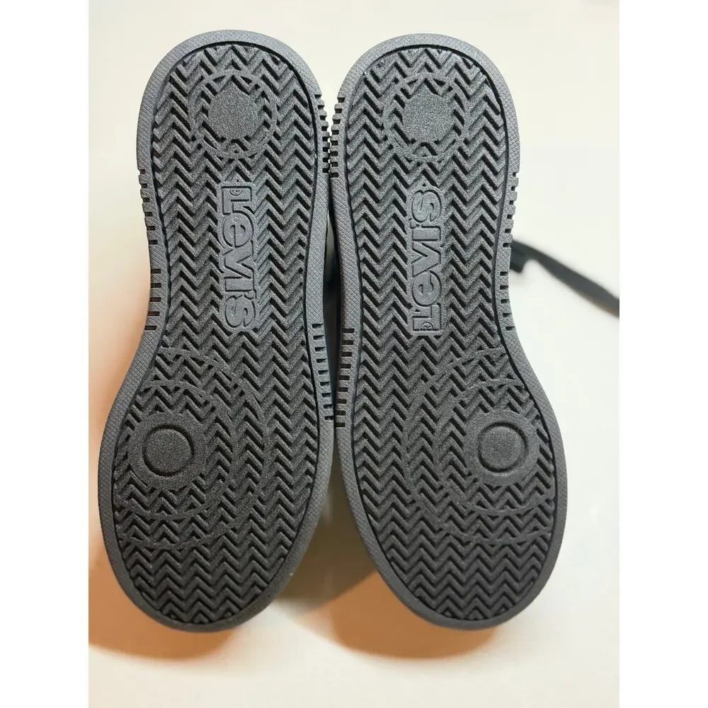 NEW! 3M Levi's Drive Hi Synthetic Leather Casual High-Top Sneakers Black